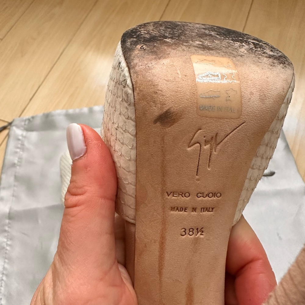 Giuseppe Zanotti Python Platform Sandal Blush And… - image 4